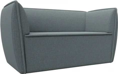 Диван кухонный прямой Бергамо 2-х местный (Серый/Рогожка) Лига Диванов арт.123705