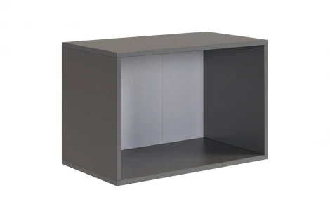 Антресоль двухдверная L600 Баско Mebelson (ЛДСП/Графит) арт.173624,2125