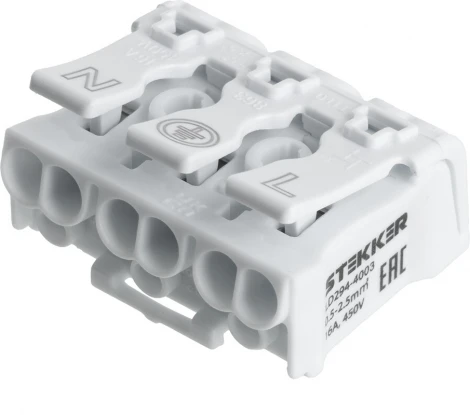 Клемма рычажковая Stekker 32734