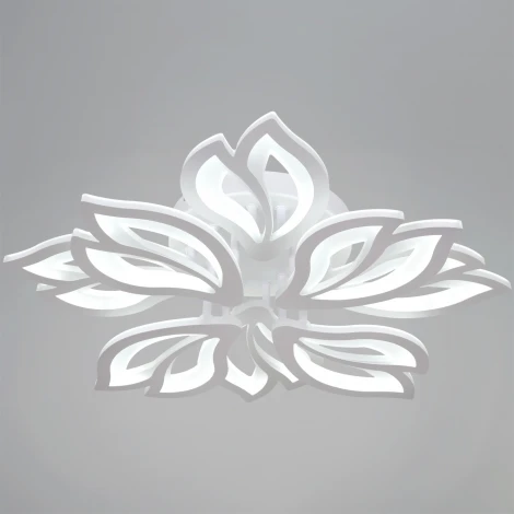 Потолочная люстра светодиодная на штанге с пультом с регулировкой цветовой температуры, яркости и с ночным режимом Reluce 00150-0.3-4+4 WH