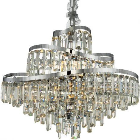 Подвесная люстра хрусталь Citilux Naiad CL315161 (220V, на цепи)