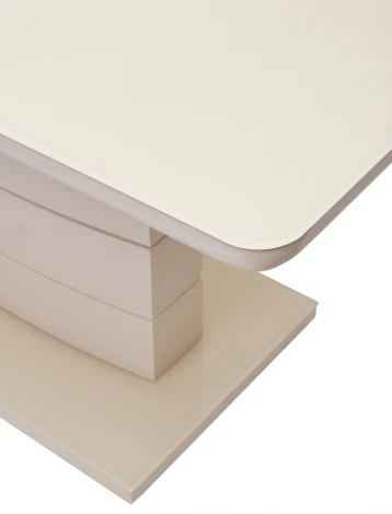 Стеклянный стол M-City ALTA 140 BEIGE / супер бежевое глянцевое стекло