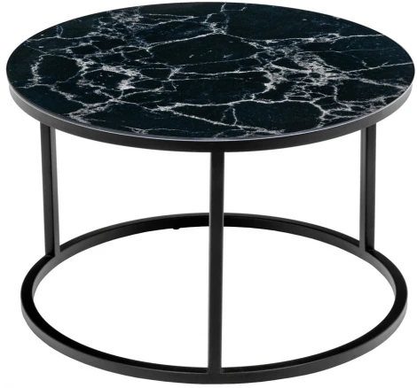 Набор кофейных столиков Tango чёрный мрамор с чёрными ножками, 2шт Bradex Home RF 0375