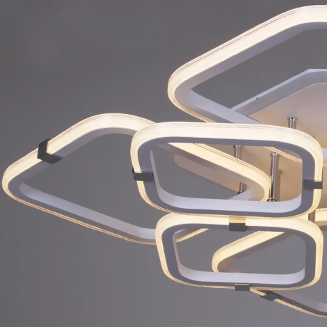 Потолочная люстра светодиодная на штанге с пультом Reluce 06321-3.3-4+4A WH+CR (RGB) (220V)