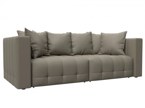 Диван прямой Лига-052 НПБ (ЛДСП,Брус,Фанера/Пластик/Экокожа/Бежевый) Лига Диванов 129902