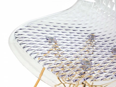 Стул Frank ОГОГО 811749 (прозрачный, золотистый)
