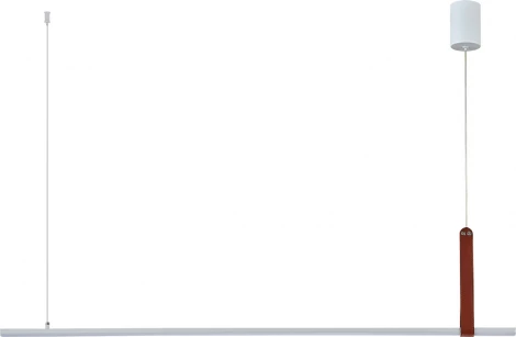 Подвесной светодиодный светильник Escada Alliance 10297/1LED White 45Вт, кожа/металл/силикон, белый (220V, на проводе)