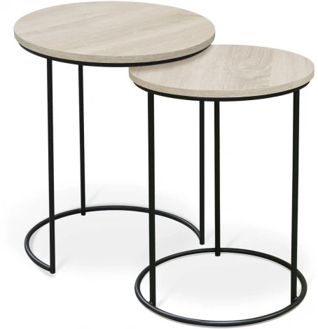 Столик журнальный SHT-CT7 дуб беленый / черный муар Sheffilton 5478988801