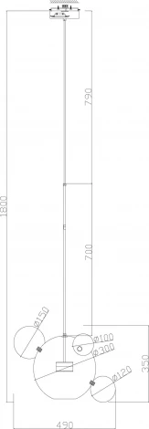 Подвесной светильник Freya Amoris FR5128PL-L10BS (LED, 220V, на проводе, шарики)