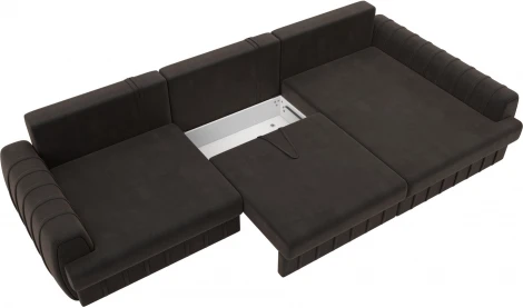 Диван угловой Лига-057 НПБ Лонг угол правый Лига Диванов (Велюр) арт.129301