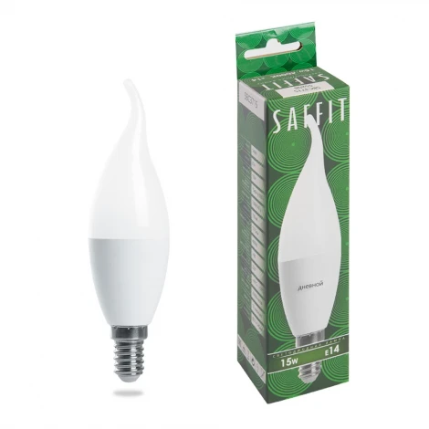 Лампа светодиодная Saffit SBC3715 55208 Свеча на ветру E14 15W 230V 6400K