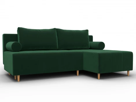 Диван угловой Лига-102 угол универсальный (ДСП,Брус,Фанера,Велюр/Зеленый) Лига Диванов 134791
