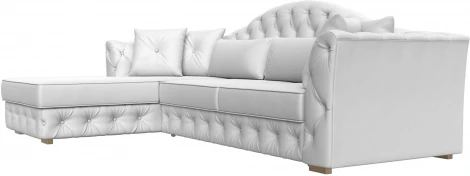 Диван угловой Артис левый угол (Белый/Экокожа) Лига Диванов арт.121632L