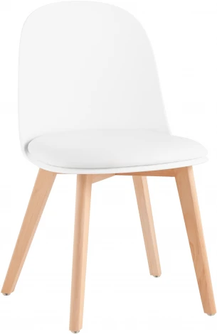Стул Stool Group Fog с подушкой белый деревянные ножки УТ000036897