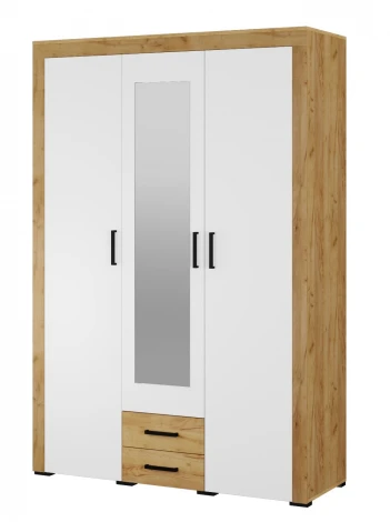 Шкаф ТЭКС для одежды Адель, белый/дуб крафт