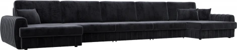 Диван П-образный Лига-057 НПБ МегаЛонг Лига Диванов (Велюр) арт.129365