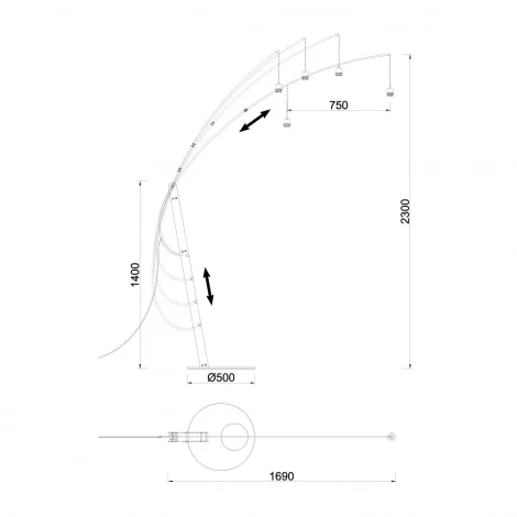 Торшер Mantra Ruti Ricca 9446+9447