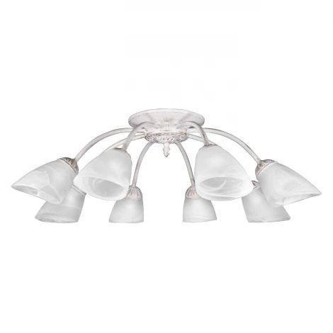 Люстра потолочная Day&Night, 8 плафонов, белый с золотом