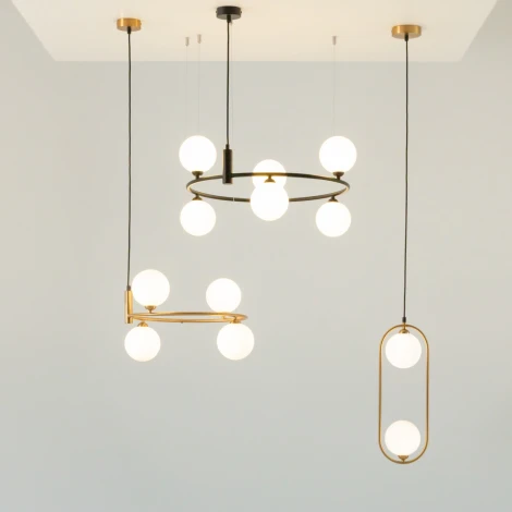 Подвесной светильник Ring MOD013PL-02BS1 (220V, на проводе, шарики)