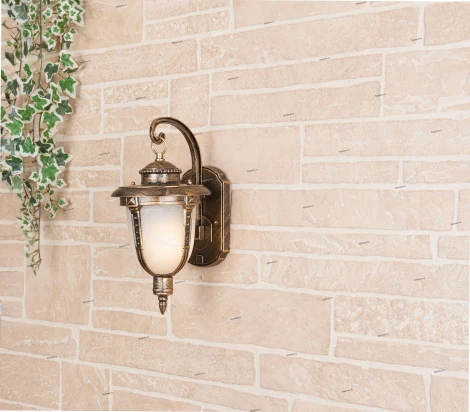 Настенный фонарь уличный Elektrostandard Atlas черное золото GLYF-2010D