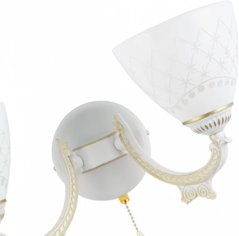 Бра с выключателем Arte Milano AM343837 343837/2W WT+G (220V)