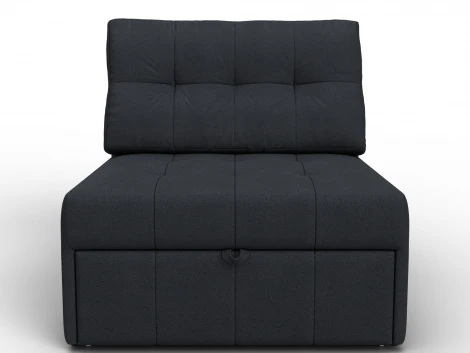 Кресло-кровать Лига-107 (80) (ЛДСП,Брус,Фанера,Замша/Темно-серый) Лига Диванов 134945