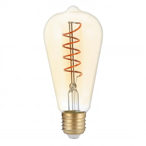 Лампочка светодиодная филаментная прозрачная груша E27 5W Thomson Flexible St64 TH-B2181