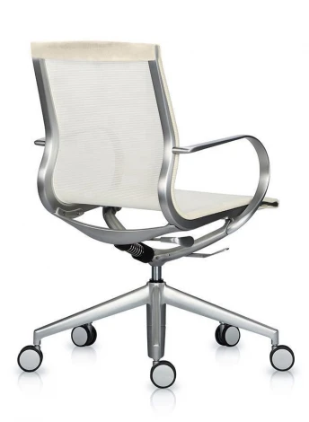 Кресло Mercury LB матовый алюминий бежевая сетка