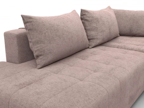 Диван угловой Лига-103 НПБ угол правый (ДСП,Брус,Фанера,Велюр/Бежевый) Лига Диванов 134805