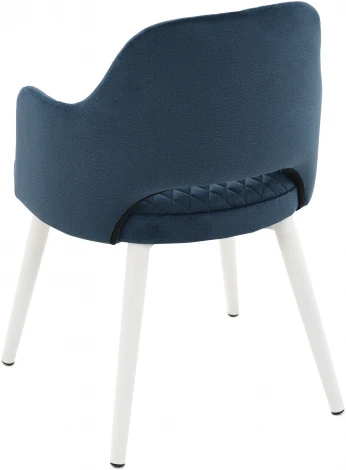 Стул Абсент, Белый муар/Монолит Аквамарин, Аврора