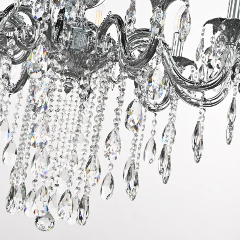 Подвесная люстра Bohemia AL7901 AL79101/10/250 B Ni (220V, подвески, на цепи, подсвечник, свеча)