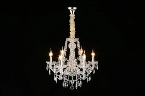 Подвесная люстра Koletta APL.755.03.06 (220V, хрусталь, подвески, на цепи, свеча)