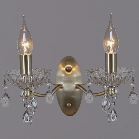 Бра ILLUMICO IL0265-2WSQ-24 AB CASTOR (220V, подвески, подсвечник, свеча)