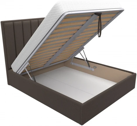 Кровать интерьерная Афродита 160 (Коричневый/Рогожка) Лига Диванов арт.123053