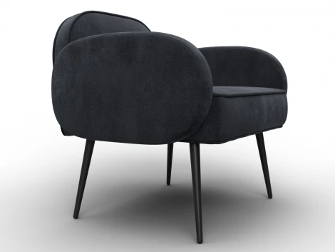 Кресло Лига-086 (Фанера/Металл/Велюр/Темно-серый) Лига Диванов 132440