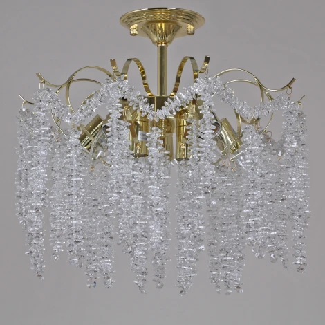 Потолочная люстра хрустальная на штанге Reluce 02384-0.3-6+3 FFG (220V)