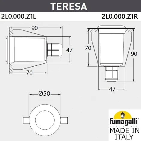 Встраиваемый светильник уличный Fumagalli Teresa 2L0.000.000.AXZ1L (220V, круглые, IP67)