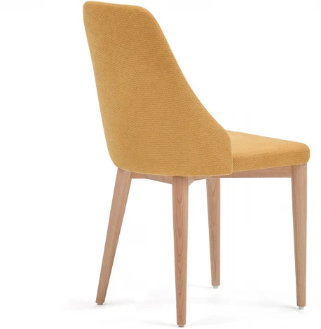 Rosie Стул из горчичной синели с ножками из массива ясеня La Forma (ex Julia Grup) арт.148342