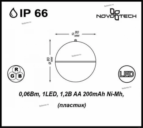 Наземный светильник Novotech Solar 357215