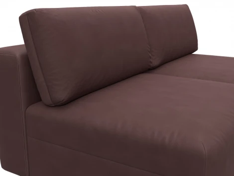 Диван прямой модульный Лига-060 НПБ (ЛДСП,Брус,Фанера/Пластик/Замша/Бордовый) Лига Диванов 129465