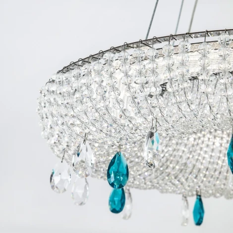 Подвесная люстра светодиодная хрустальная с регулировкой цветовой температуры Modelux MODELUX ML.2306.500 CR