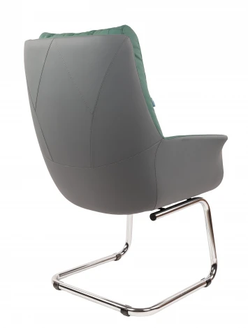 Офисное кресло Chairman 524 Россия экокожа зеленый/серый 7216686