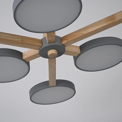 Потолочная люстра Wi-Fi на штанге Turna L6 Grey By ImperiumLoft Turna-B01 (LED, 220V, голосовое управление, умный дом - Алиса)