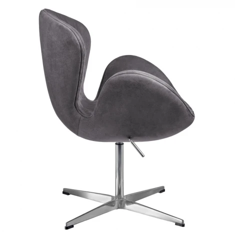 Кресло SWAN STYLE CHAIR тёмно-серый, искусственная замша Bradex Home арт.FR 1046
