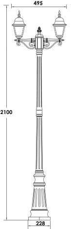 Наземный фонарь Oasis Light QUADRO S 79909SA Gb