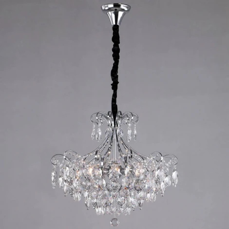 Подвесная люстра Eurosvet Crystal 10080/6 хром / прозрачный хрусталь