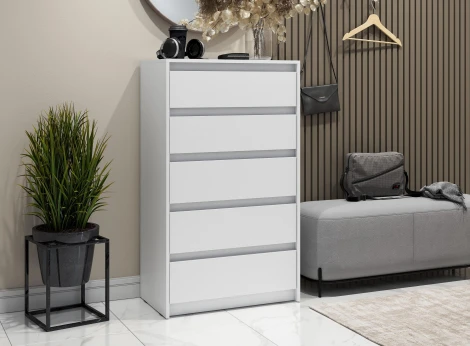 Комод Woodville Идена КМ06-700 ЛДСП белое / ЛДСП белое