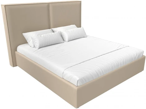 Кровать интерьерная Аура 200 (Бежевый/Экокожа) Лига Диванов арт.120572