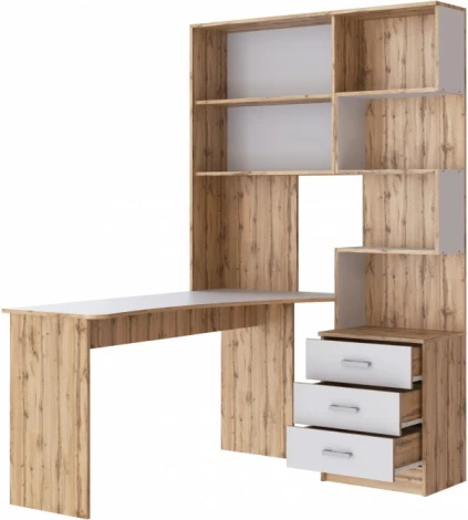 Компьютерный стол Ганор Woodville (ЛДСП/Белый) арт.602811