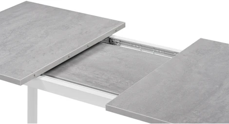 Стол раскладной Woodville Лота Лофт 120 25 мм бетон / белый матовый 489648